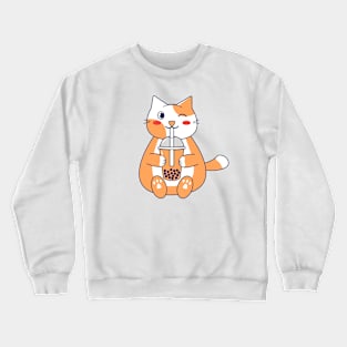 orange cat Crewneck Sweatshirt